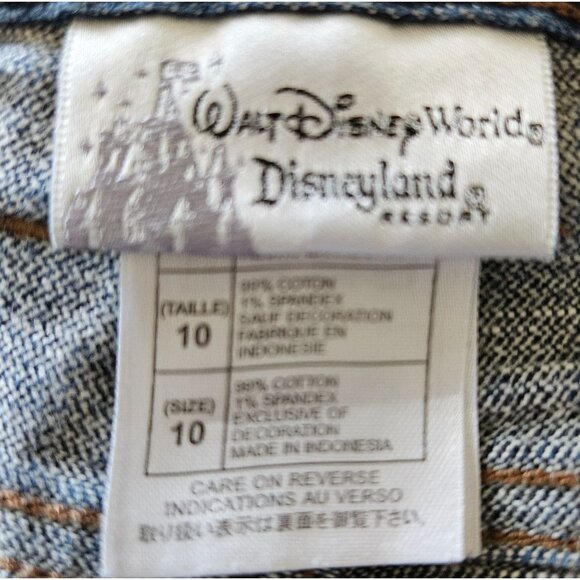 Disney House Of Mickey Woman SZ 10  Jeans Embroidered Pockets With Mickey  Patch - Picture 5 of 6